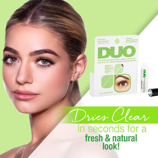 DUO BRUSH-ON LASH ADHESIVE - LATEX FREE WHITE/DRIES CLEAR